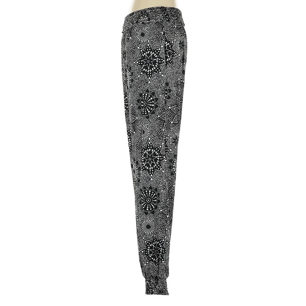 🖤🤍 BEBE black and white starburst polyester pants M/L